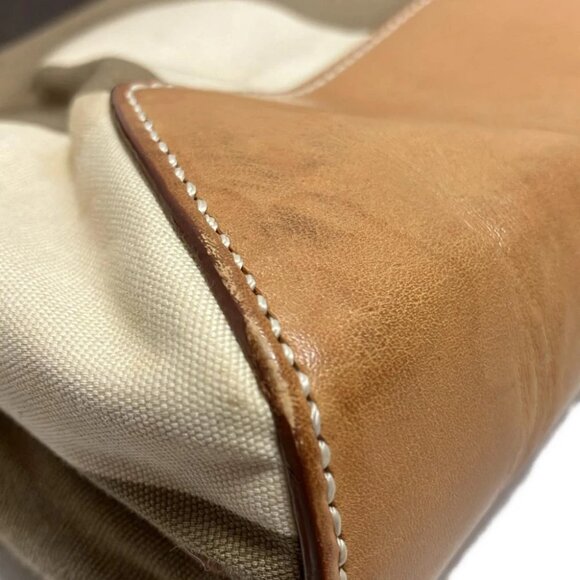 BALLY Light Brown Khaki Multi Canvas Leather Shoulder Bag - Picture 5 of 8